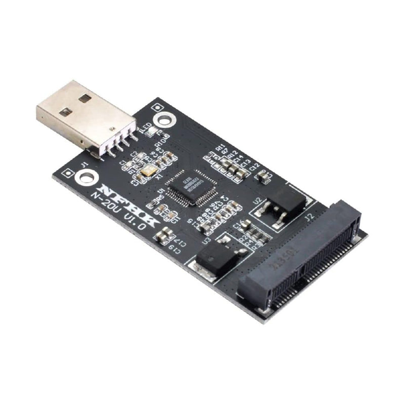 Cablecc Mini PCI-E mSATA to USB 2.0 External SSD PCBA Conveter Adapter Pen Dri