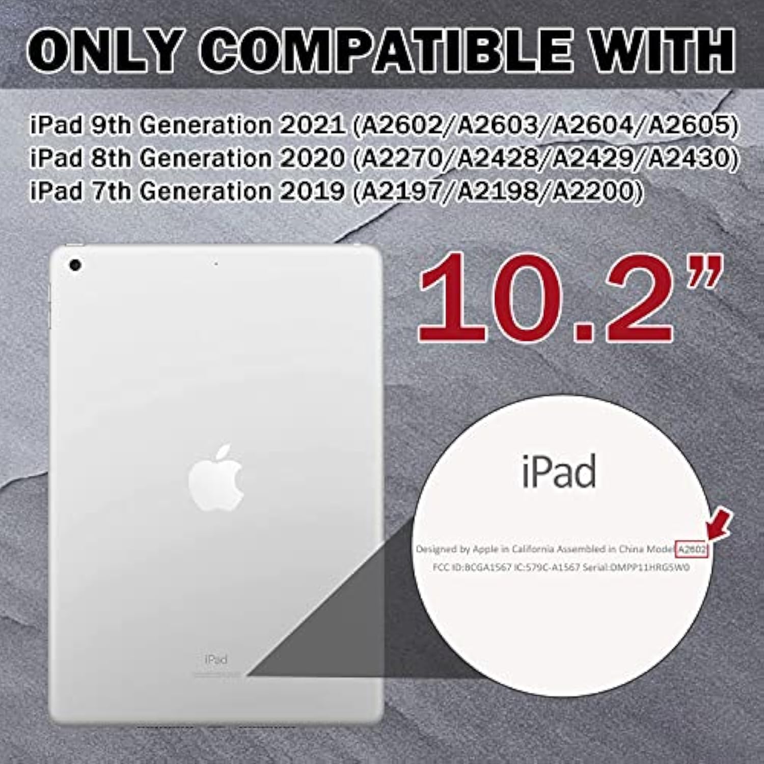 Case For Ipad 9Th/8Th/7Th Generation 2021/2020/2019(10.2 Inch), Heavy Duty Grade Shockproof Rugged Protective 10.2" Cover With Built-In Stand For Ipad 9 8 7 Gen (Black+Red)