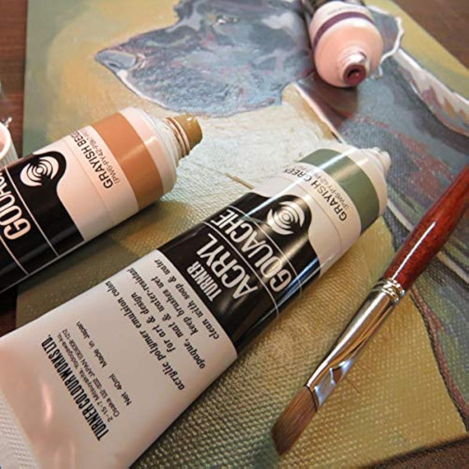 Turner Acrylic Paint Set Artist Acryl Gouache - Super Concentrated Vibrant Acrylics, Fast Drying, Velvety Matte Finish - [Set Of 48 | 20 Ml Tubes]