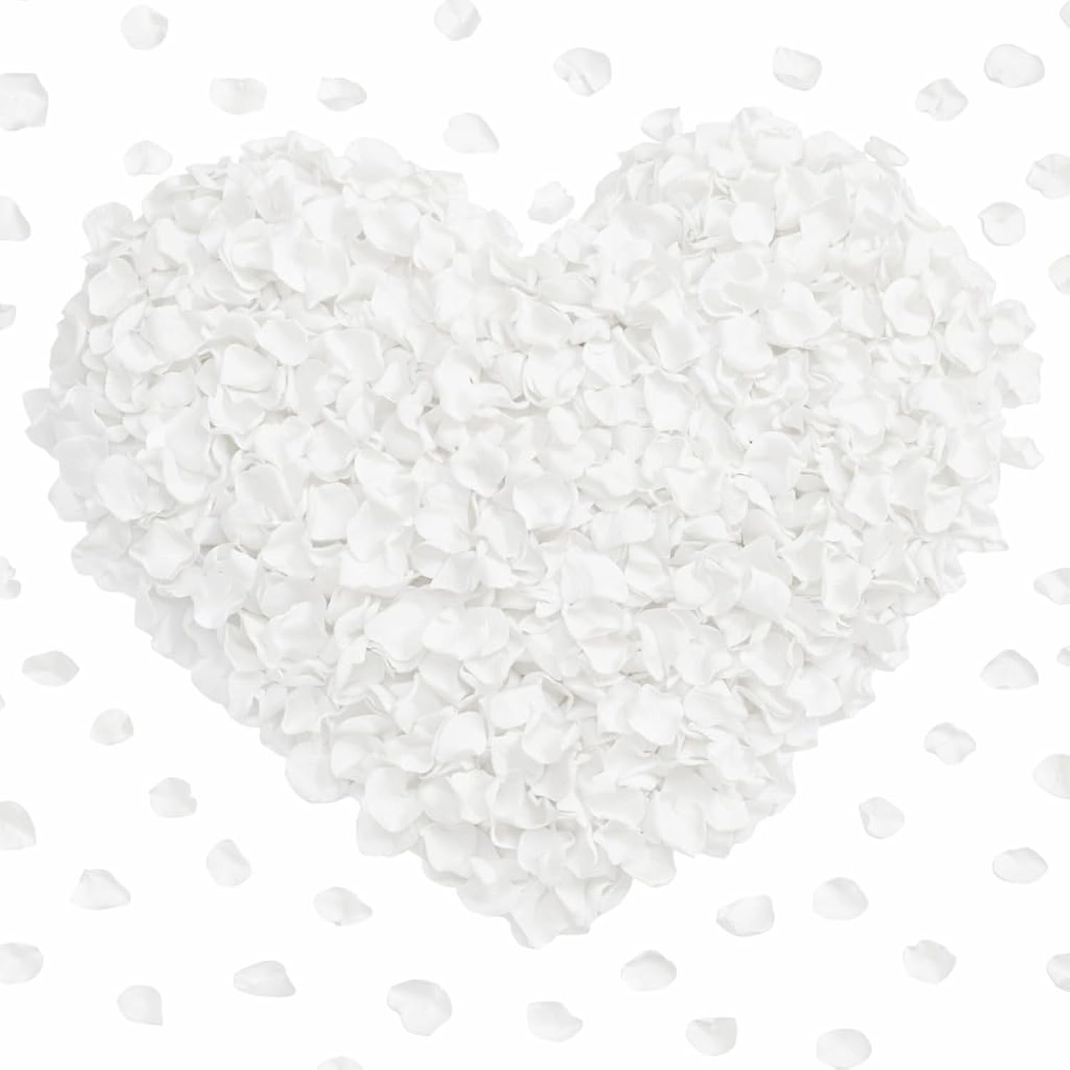 3000 Pcs White Rose Petals Artificial Flowers Silk Petals Table Scatters For Romantic Special Night Decorations, Weddings, Valentine'S Day, Proposals, Anniversaries, And Bridal Showers Party Decor