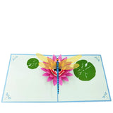 Dragonfly 3D Pop Up Greeting Card - Happy Birthday Card, Just Because, Mother'S Day, For Son, Daughter, Kids, Children (Dragonfly Pop Up Card)
