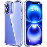 For Iphone 16 Case Clear, [Not Yellowing] [16Ft Military-Grade Drop Protection], Slim Clear Iphone 16 Case For Apple Iphone 16 With Shockproof Bumper 2024