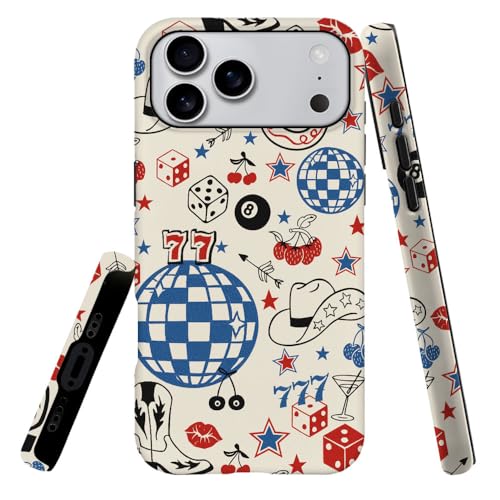 Case Compatible with iPhone 17 Pro Max,Hybrid 2-Layer Hard Shell,Shockproof Soft for Girl Women,Classic Western Cowboy Boots Retro