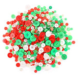 1000-Pieces Christmas Buttons 2 Holes And 4 Holes White Round Craft Re