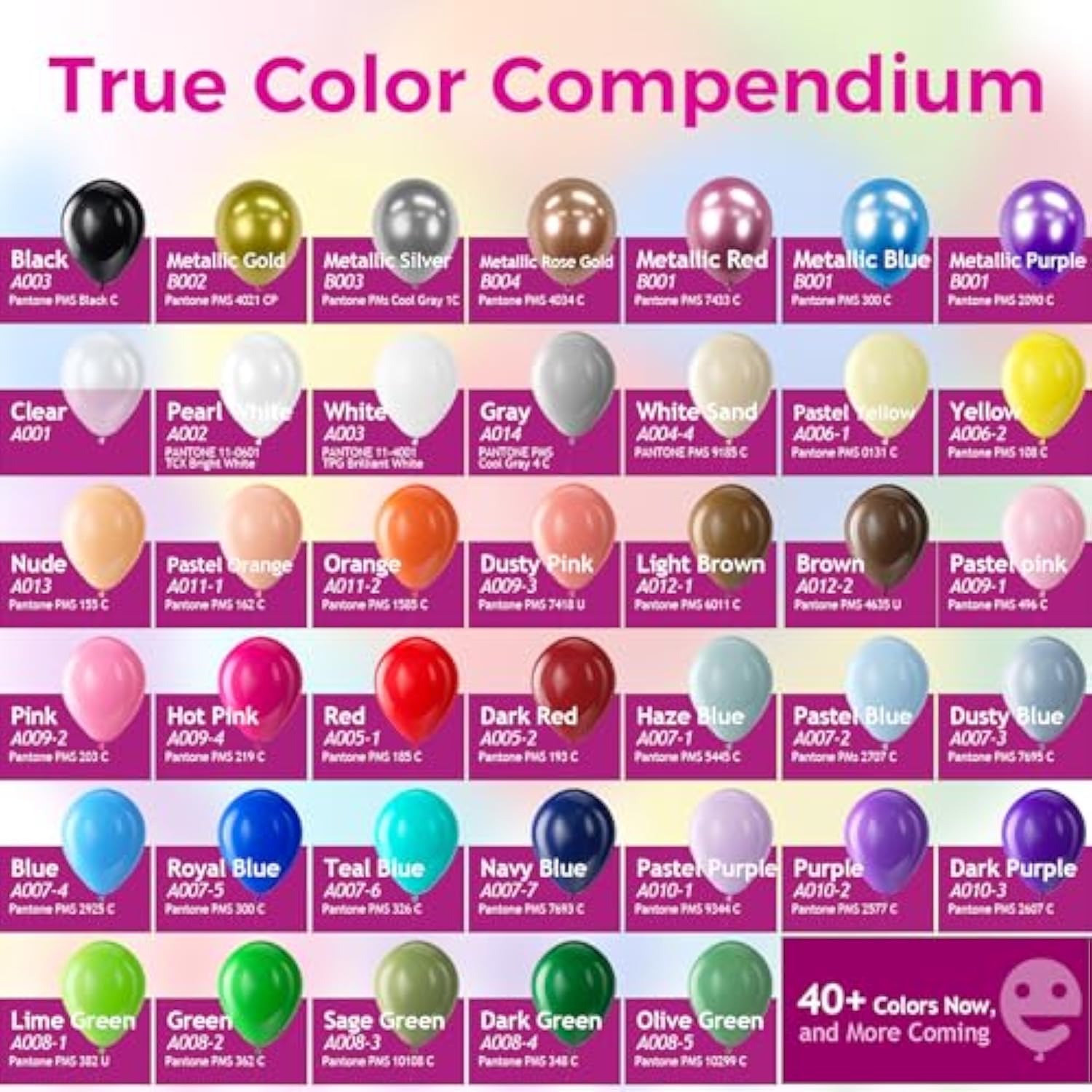 100-Pack 12" Metallic Chrome Balloons – Colorful Latex Party Balloons for Birthdays & Weddings