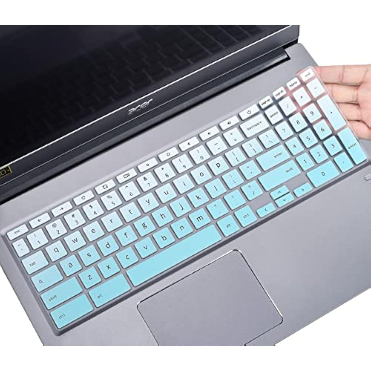 Keyboard Cover Protector For Acer Chromebook 315 Cb315 715 Cb715 15.6 Inch Wit
