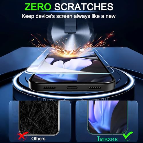 [Auto-Dust Removal] 3 Pack Screen Protector for Google Pixel 9 Pro XL [Phone Case Friendly], 3 Tempered Glass Camera Lens Protector Accessories,