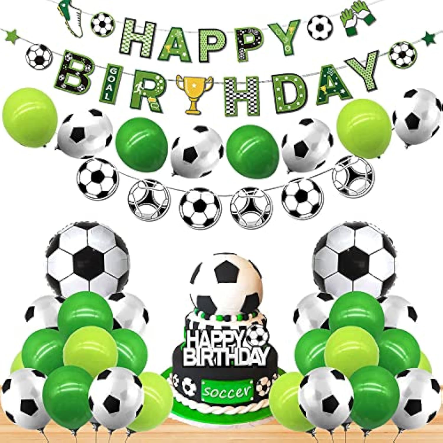 Soccer Birthday Banner & Balloon Set – Football-Themed Party Decorations for Boys and  Men