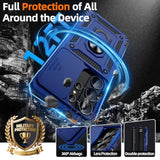 Samsung Galaxy S26 Ultra Case with Camera Lens Cover & HD Screen Protector 2 Pack, 10FT Military Grade Drop Protection Magnetic Ring Holder Kickstand Case for Galaxy S26 Ultra Blue