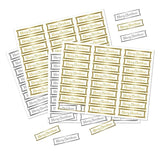 Silver & Gold Foiled Christmas Banners Selection. 8 Sheets Containing 192 Die-Cut & Foiled Christmas Card Banner Sentiments Perfect For Card Making Supplies & Paper Crafting