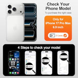 iPhone 17 Pro Max Case with Stand, 360 Magnetic Ring Stand, Military-Grade Protection [Compatible with MagSafe] Shockproof Case for iPhone 17 Pro Max Slim Cover Adjustable Foldable Kickstand, Clear