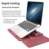 Aohc 13-14 Inch (Midnight Green) Laptop Sleeve Case Laptop Stand Adjustable, Computer Shock Resistant Bag With Mouse Pad For Macbook, Window Surface