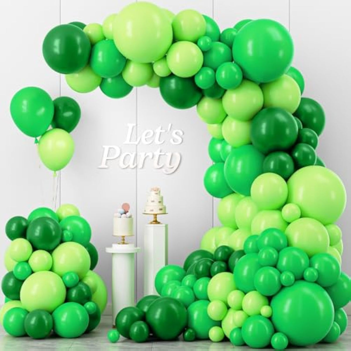 Green Balloon Garland Arch Kit, Latex Balloons 109Pcs Different Sizes 18/10/12/5 Inch, Party Balloons For Wedding Graduation Anniversary Green Jungle Forest Themed Birthday Party Decorations