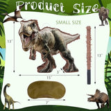 Dinosaur Pinata - Small Jungle Dinosaur Pinata With Blindfold And Bat For Kids Boys Jungle Dinosaur World Dino Theme Birthday Party Game Decorations(Small Size 14.5”X12.5”X3”)