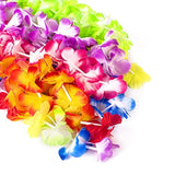 56 Counts Hawaiian Leis, Luau Party Supplies Of Elastic Flowers Necklaces, Headbands And Wristbands - Tropical Hawaiian Decorations, Beach Party Decorations, Birthday Party Favors