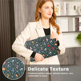 MOSISO Case Compatible with MacBook Air 13 inch M4 M3 M2 M1 2025-2018/Pro 13 inch M2 M1 2025-2016, Aesthetic Simple Floral PU Leather Portfolio Protective Stand Cover, Green