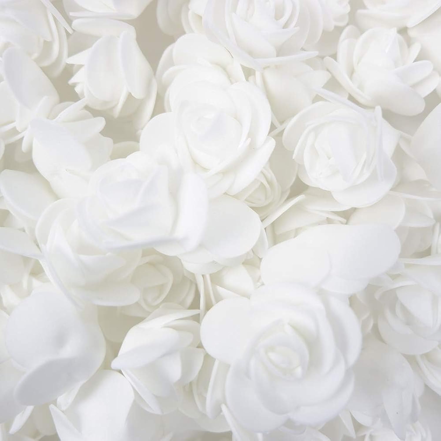 Foam Flowers Bulk, Artificial Flowers Foam Roses For Crafts, Diy Bear Gifts For Valentine'S Day, Birthday, Wedding Bouquets Decoration 3.5Cm/1.38In (White, 100Pcs)