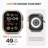 Privacy Waterproof Case Compatible For Apple Watch Ultra 3/2/1 Screen Protector 49Mm, Anti Spy Face Cover Back Bumper For Iwatch Accessories