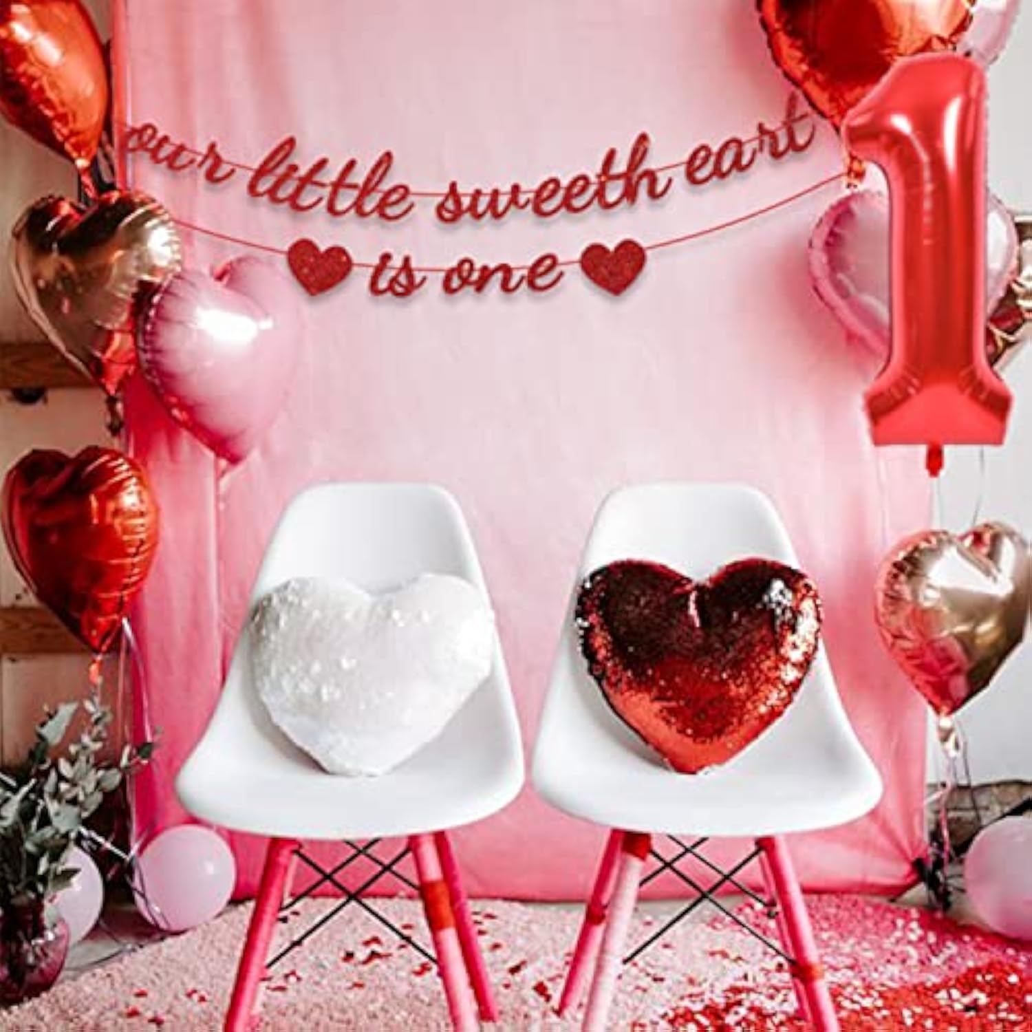 Our Little Sweetheart 1St Birthday Party Banner Decoration Valentines