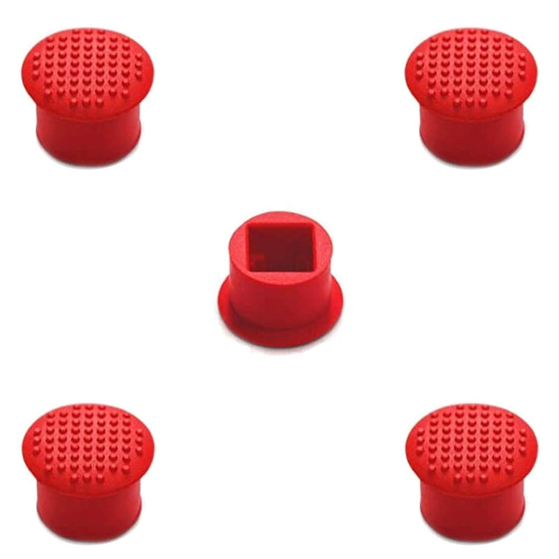 5 Pcs Rubber Trackpoint Keyboard Mouse Red Cap With Soft Dome And Rim Laptop P