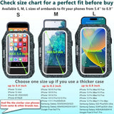 Running Armband Phone Holder For iPhone Samsung With Adjustable Strap & Zipper Pocket Black