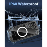 For Samsung Galaxy S25 Case Waterproof [Fit For Magsafe], [Built-In Screen Protector & Lens Protector] [Ip68 Underwater] 360° Full Body 12Ft Grade Shockproof Phone Case For S25 6.2"
