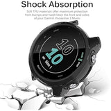 Compatible For Garmin Forerunner 55 Screen Protector With Case, (2+1Pack) Tempered Glass Film Full Coverage + Soft Tpu Protective Case Compatible For Garmin 55 Smartwatch