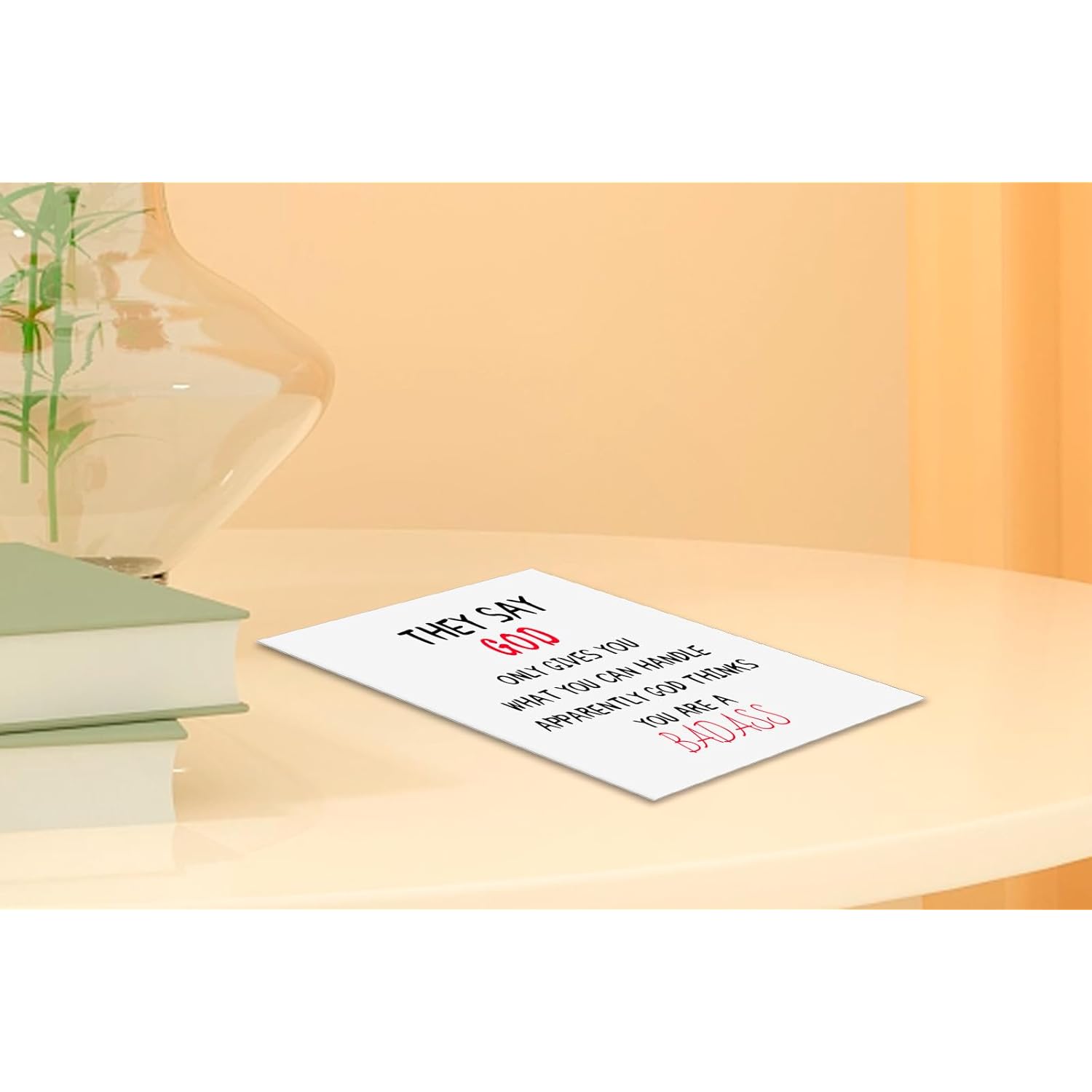 Funny Encouragement Card Gift For Him Her, Humor Encouragement Card, They Say God Only Gives What You Can Handle