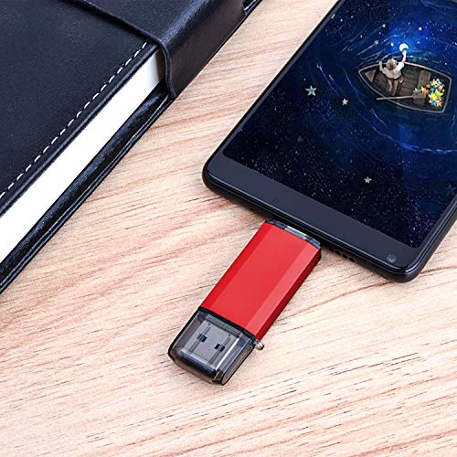32Gb Usb C Flash Drive, Usb 3.0 & Usb C Otg 2 In 1 Usb Stick, Red