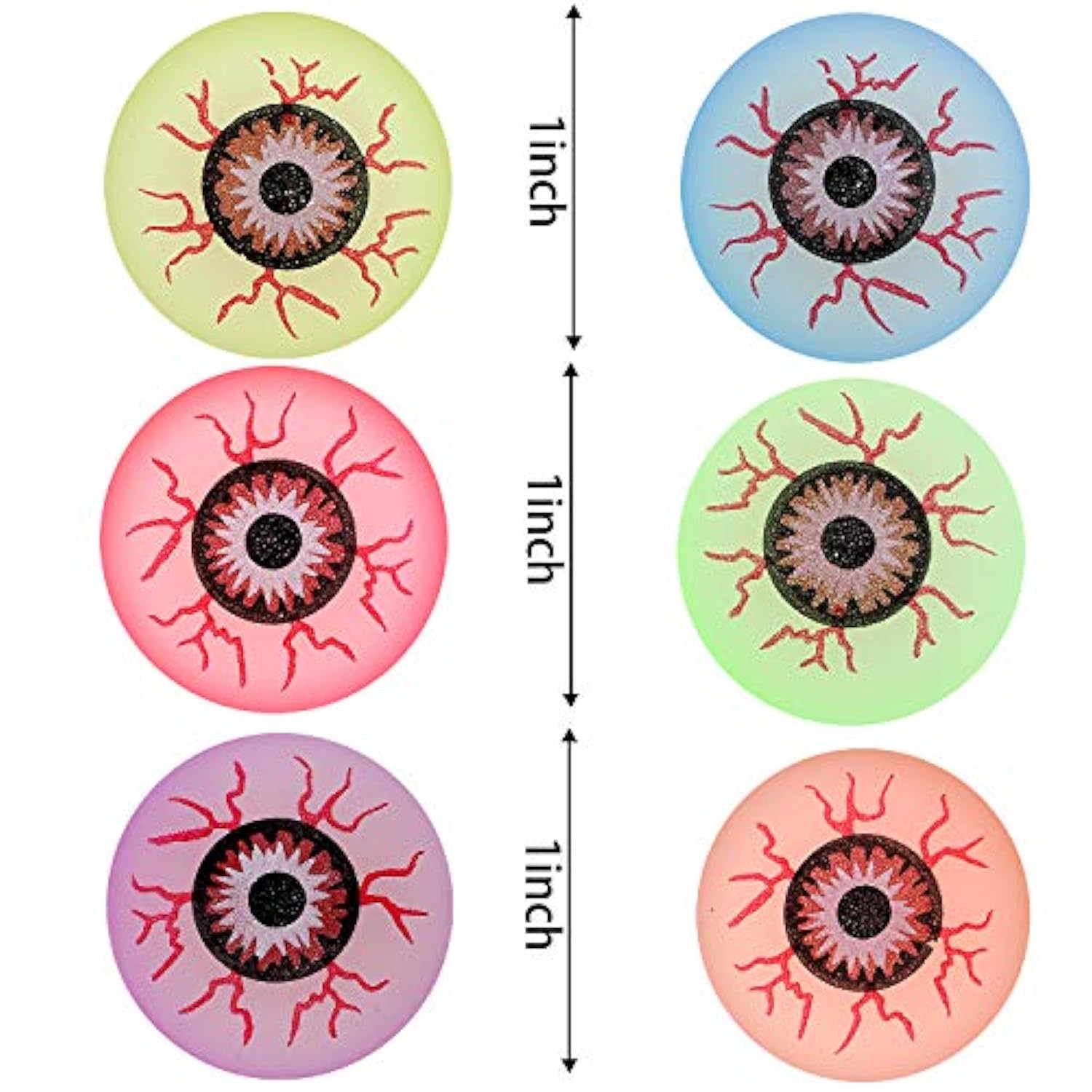 12 Pieces Halloween Bouncing Balls Glow In The Dark Bouncing Eyeballs Halloween Theme Eyeballs For Halloween Favor Supplies