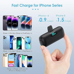 Small Portable Charger For Iphone,Upgraded 5000Mah Pd Fast Charging Power Bank,Mini Battery Pack Backup Charger Compatible With Iphone 14/14 Pro Max/13/13 Pro/12 Pro/11/Xs/Xr/X/8/7/6 Etc-Black