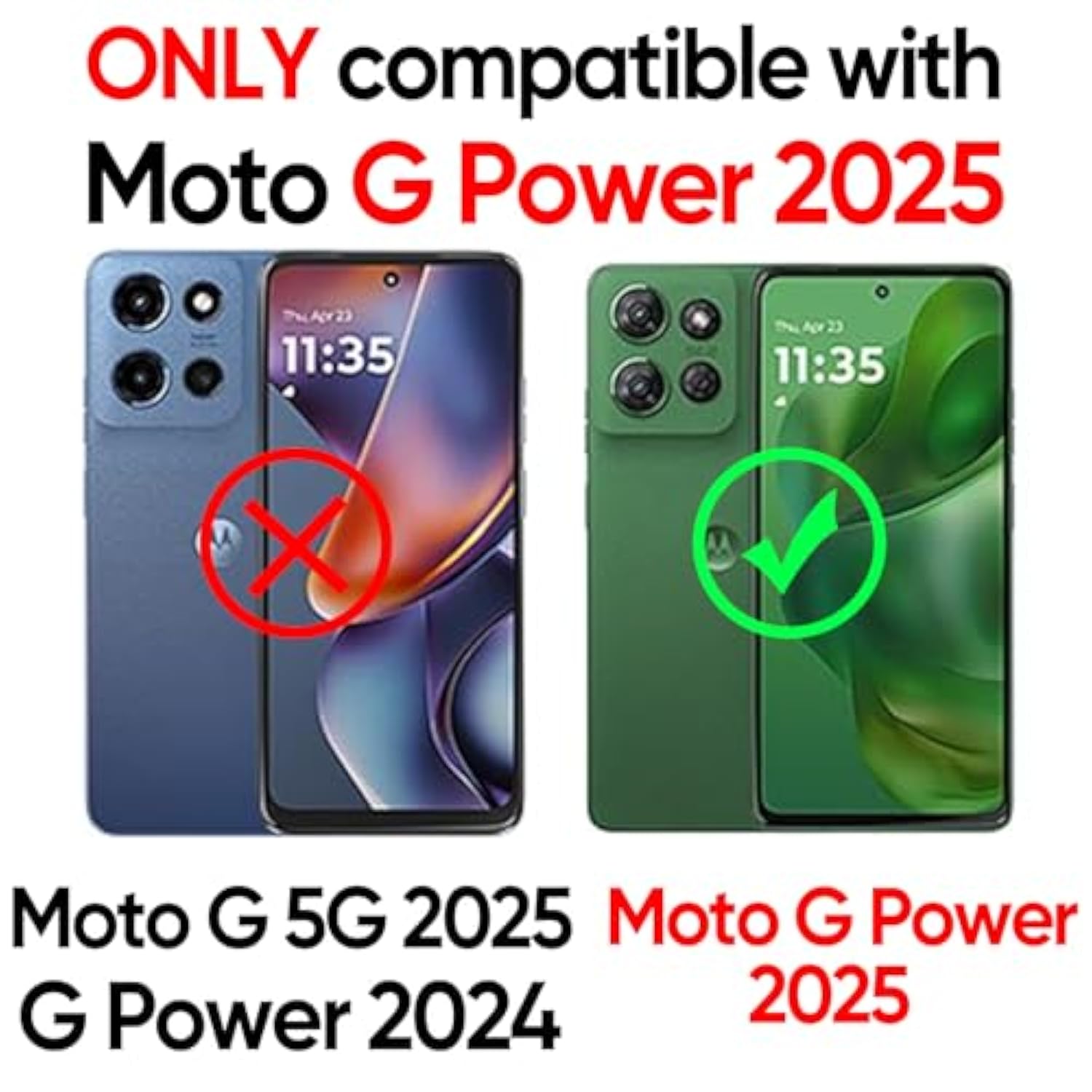 For Moto Gpower2025Case: Moto G Power 5G 2025 Case With Glass Screen Protector And Camera Lens Protector, Heavy Duty Cell Case Cover With Magnetic Ring Stand Motorola Gpower 5G 2025, Black
