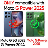 For Moto Gpower2025Case: Moto G Power 5G 2025 Case With Glass Screen Protector And Camera Lens Protector, Heavy Duty Cell Case Cover With Magnetic Ring Stand Motorola Gpower 5G 2025, Black