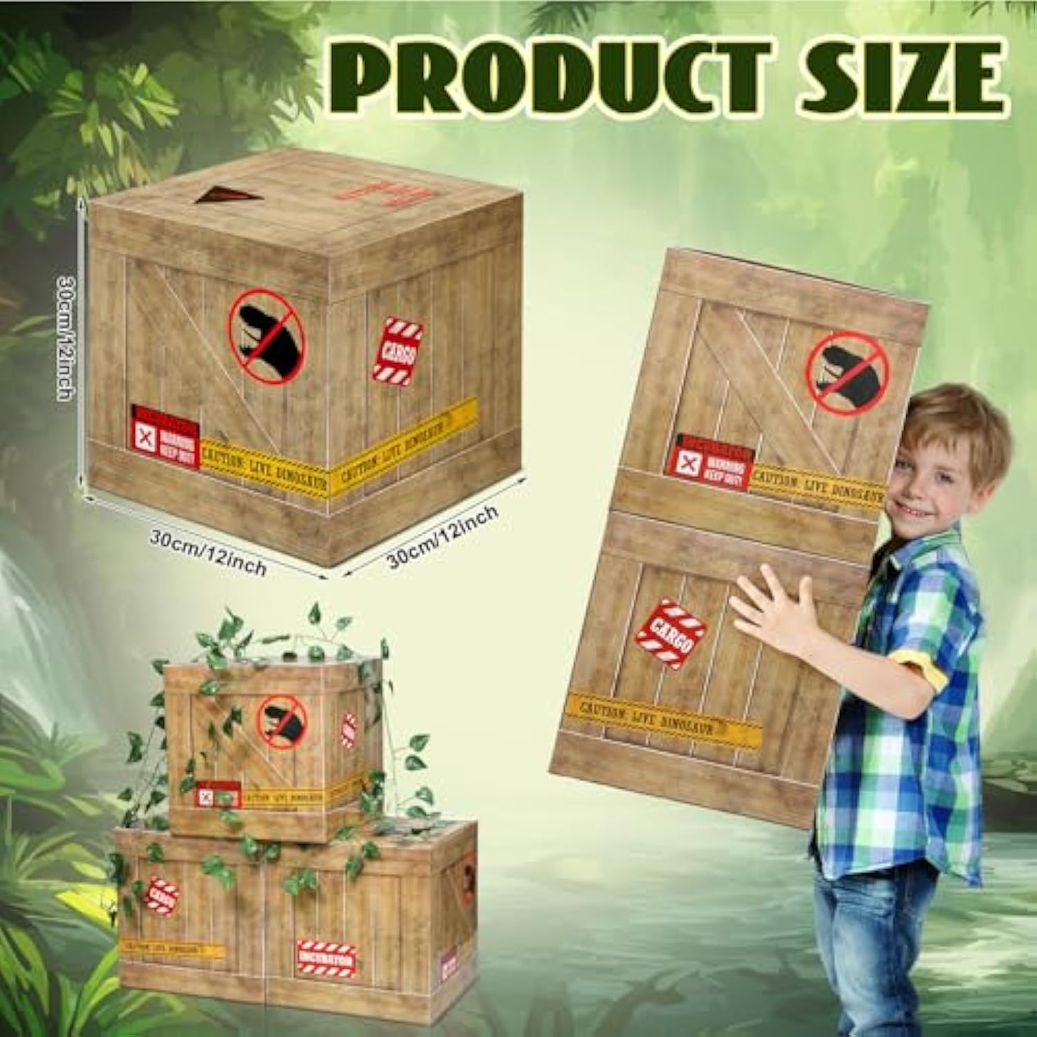 6 Pcs Dinosaur Party Decorations 12 X 12 X 12 Inch Dinosaur Theme Boxes Dinosaur Party Decor Boxes Dinosaur Table Centerpieces For Dinosaur Birthday Party Supplies Baby Shower Decorations