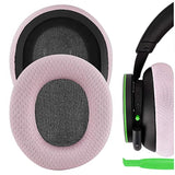 Geekria NOVA Mesh Fabric Replacement Ear Pads for Microsoft Xbox Wireless, Stereo 20th Anniversary Special Edition Headphones Ear Cushions, Repair Parts (Pink)