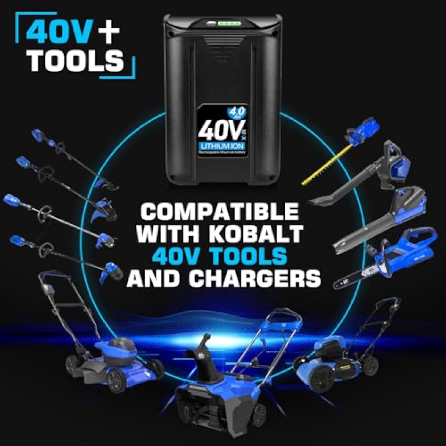 40V 4.0Ah Replacement For Kobalt 40V Battery Kobalt Kb2540C-06 Lithium Ion Battery Kb440-03 Kb640-03 Kb240-06 Kb240C-06 Kb640-06 Kb245-06 Kb540-06 ?Cordless Power Tool Battery