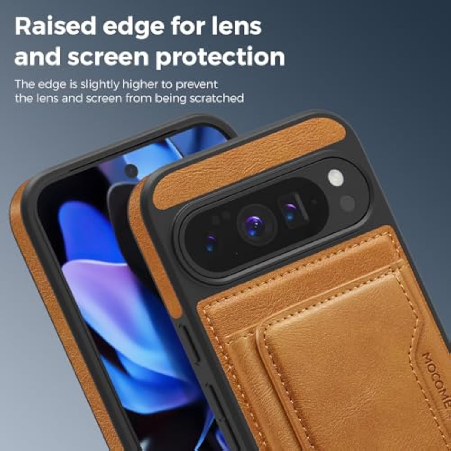 Compatible For Google Pixel 10 / Pixel 10 Pro Case 6.3" Leather Wallet With Card Holder ?Compatible With Magsafe? 2 In 1 Detachable Magnetic Kickstand Shockproof Phone Cover Yellow