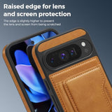 Compatible For Google Pixel 10 / Pixel 10 Pro Case 6.3" Leather Wallet With Card Holder ?Compatible With Magsafe? 2 In 1 Detachable Magnetic Kickstand Shockproof Phone Cover Yellow