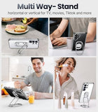 for  Galaxy S26 Ultra Case with Stand, Galaxy S26 Ultra Case Clear with Double Ring Holder [Adjustable & Foldable] Shockproof Protective Cover