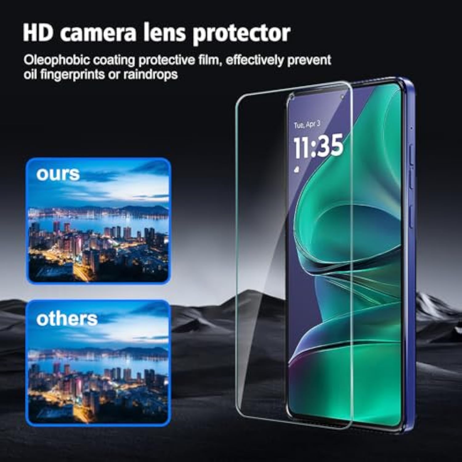 3+3 Pack For Motorola Moto G Power 2025 Screen Protector Tempered Glass With Camera Lens Protector, Protection Film 9H Hardness, Scratch Resistant, Case Friendly