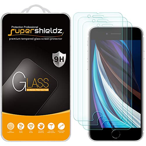 (3 Pack) Designed for Apple iPhone 8, 7, 6S, 6 (4.7 inch) Tempered Glass Screen Protector, Anti Scratch, Bubble Free