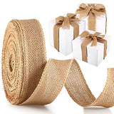 20 Yards Natural Burlap Ribbon Fabric Craft Ribbon Diy Wrapping Burlap