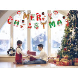 Merry Christmas Banner Snowman Santa Christmas Decorations For Fireplace Christmas Tree Reindeer Banner Merry Christmas Sign For Mantel Wall Window Christmas Party Favor Supplies
