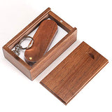 Novelty Wooden Usb 2.0 Flash Drive 16Gb Data Storage Memory Stick Usb Stick Rotate Pendrive With Wooden Box