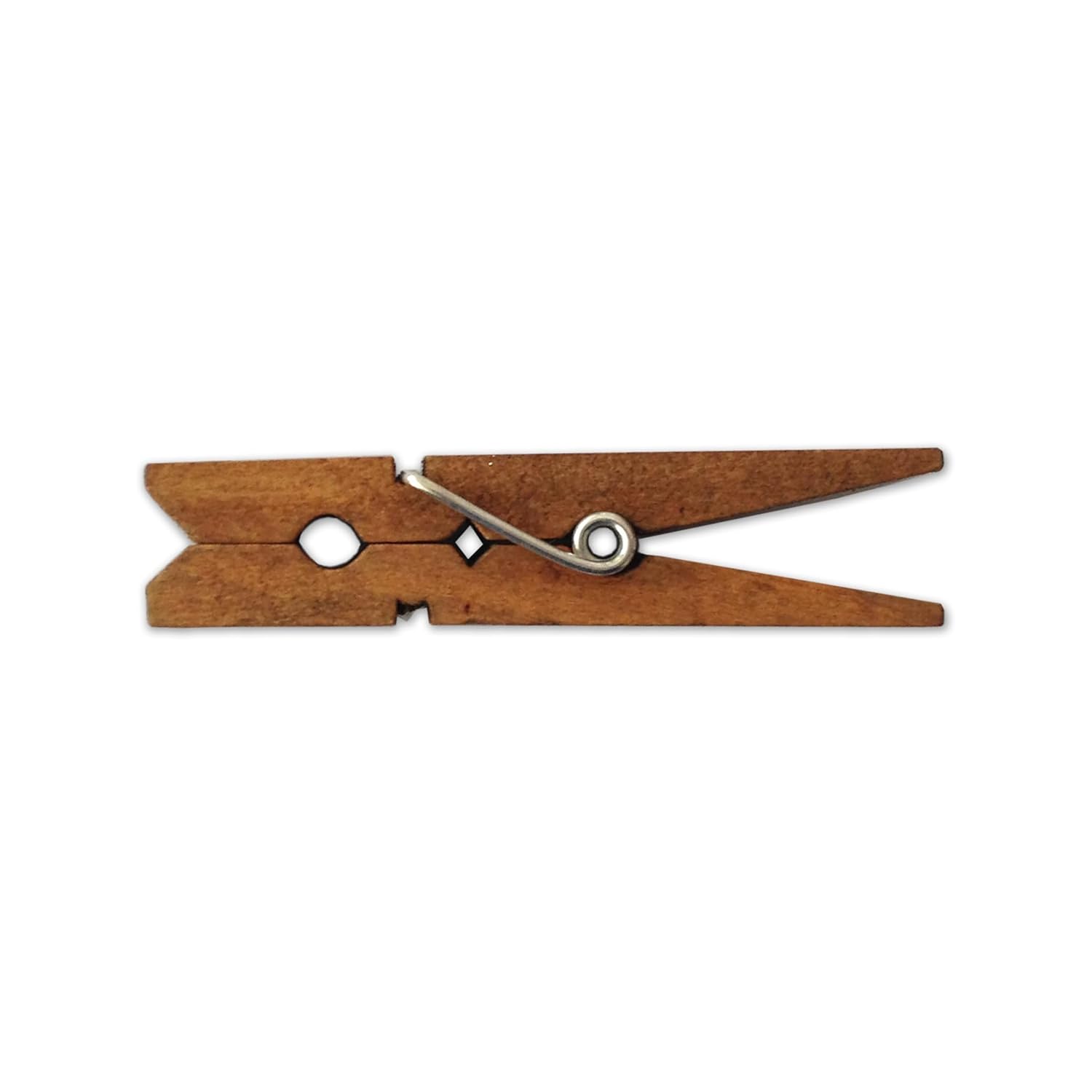Wooden Small Clothespins 1-7/8" 4.8Cm 50 Pieces Per Pack (Jacobean)