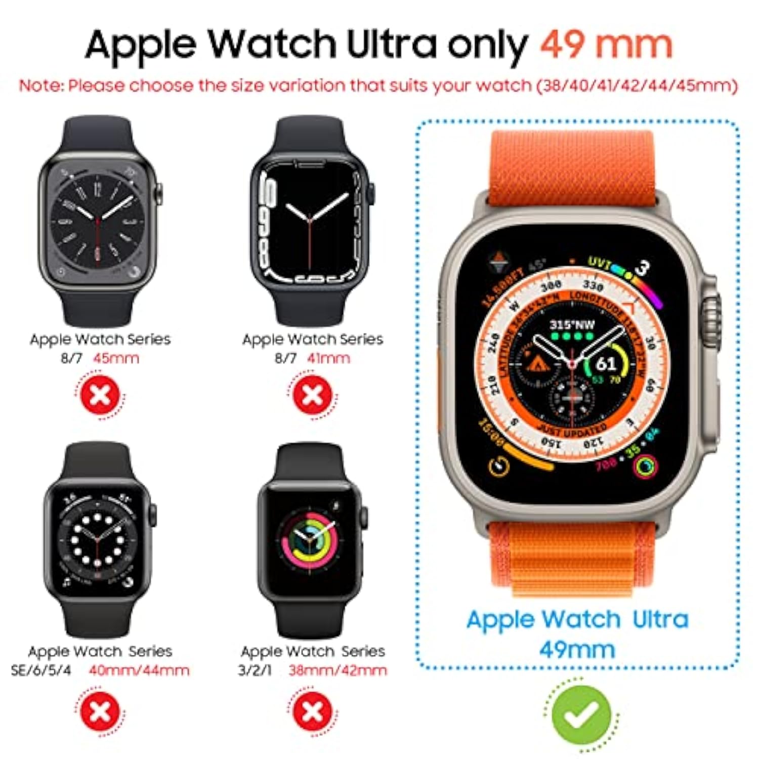 3-Pack For Apple Watch Ultra/Ultra 2 49Mm Privacy Screen Protector Case, [Anti-Peeping] Ultra-Thin Tempered Glass Case Cover For Iwatch Series 8 /Iwatch Series 9 Ultra/Ultra 2 49Mm