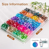 1200PCS 6mm Glass Beads Kit, 24 Colors for Jewelry Making & DIY Crafts