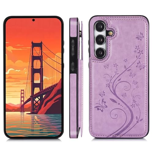 Phone Case for  Galaxy S25 FE 5G with Tempered Glass Screen Protector and Card Holder Wallet Cover Stand Flip Leather Cell Accessories S 25 EF