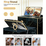 For Galaxy S20-Fe-5G Case: For Samsung S20Fe/S 20Fe Phone Case With Tempered Glass Screen Protector [2 Pack], Ring Holder Magnetic Kickstand, Plating Rose Gold Case For Women Girls, Black