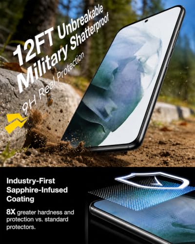 2+2 Pack for  Galaxy S21 Plus Screen Protector (6.70 inches) with Camera Lens Protector, Case Friendly Tempered Glass Film, Fingerprint